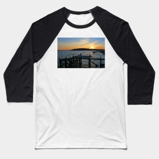 Sunset over Brownsea Baseball T-Shirt